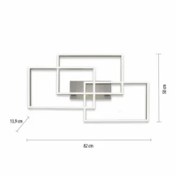 Luminaires Paul Neuhaus Plafonnier Paul Neuhaus PAAN LED Acier brossé, 1 lumière, Télécommandes* Éclairage Led