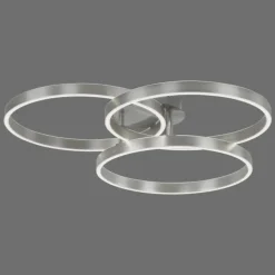 Luminaires Paul Neuhaus Plafonnier Paul Neuhaus PAAN LED Acier brossé, 1 lumière, Télécommandes* Éclairage Led