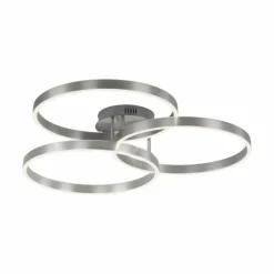 Luminaires Paul Neuhaus Plafonnier Paul Neuhaus PAAN LED Acier brossé, 1 lumière, Télécommandes* Éclairage Led