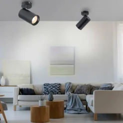 Luminaires Paul Neuhaus Plafonnier Paul Neuhaus PURE-TECHNIK LED Noir, 1 lumière* Éclairage Led