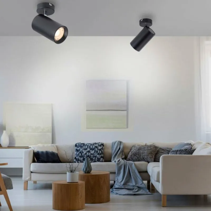 Luminaires Paul Neuhaus Plafonnier Paul Neuhaus PURE-TECHNIK LED Noir, 1 lumière* Éclairage Led