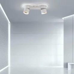 Luminaires Paul Neuhaus Plafonnier Paul Neuhaus PURE-NOLA LED Blanc, 2 lumières* Spots Et Projecteurs