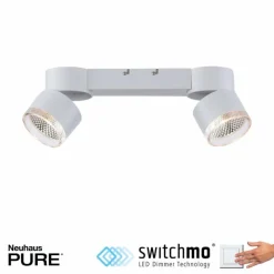 Luminaires Paul Neuhaus Plafonnier Paul Neuhaus PURE-NOLA LED Blanc, 2 lumières* Spots Et Projecteurs