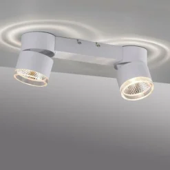 Luminaires Paul Neuhaus Plafonnier Paul Neuhaus PURE-NOLA LED Blanc, 2 lumières* Spots Et Projecteurs