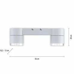 Luminaires Paul Neuhaus Plafonnier Paul Neuhaus PURE-NOLA LED Blanc, 2 lumières* Spots Et Projecteurs
