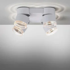 Luminaires Paul Neuhaus Plafonnier Paul Neuhaus PURE-NOLA LED Blanc, 4 lumières* Éclairage Led