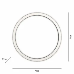 Luminaires Paul Neuhaus Plafonnier Paul Neuhaus PURE-LINES LED Anthracite, 1 lumière, Télécommandes* Éclairage Led