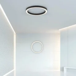 Luminaires Paul Neuhaus Plafonnier Paul Neuhaus PURE-LINES LED Anthracite, 1 lumière, Télécommandes* Éclairage Led