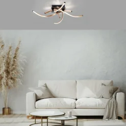 Lampes Dorées-Luminaires Paul Neuhaus Plafonnier Paul Neuhaus POLINA LED Noir, 1 lumière