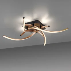 Lampes Dorées-Luminaires Paul Neuhaus Plafonnier Paul Neuhaus POLINA LED Noir, 1 lumière