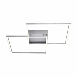 Paul Neuhaus Q-Serie Plafonnier Paul Neuhaus Q-Inigo LED Acier inoxydable, 2 lumières, Télécommandes* Éclairage Led