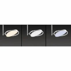 Paul Neuhaus Q-Serie Plafonnier Paul Neuhaus Q-Orbit LED Aluminium, 1 lumière, Télécommandes