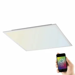 Paul Neuhaus Q-Serie Plafonnier Paul Neuhaus Q-Flag LED Blanc, 1 lumière, Télécommandes