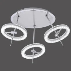 Paul Neuhaus Q-Serie Plafonnier Paul Neuhaus Q-AMY LED Acier inoxydable, 6 lumières, Télécommandes