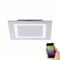 Paul Neuhaus Q-Serie Plafonnier Paul Neuhaus Q-MIRAN LED Aluminium, 1 lumière, Télécommandes, Changeur de couleurs