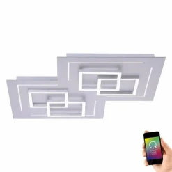 Paul Neuhaus Q-Serie Plafonnier Paul Neuhaus Q-LINEA LED Nickel mat, 8 lumières, Télécommandes