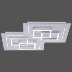 Paul Neuhaus Q-Serie Plafonnier Paul Neuhaus Q-LINEA LED Nickel mat, 8 lumières, Télécommandes