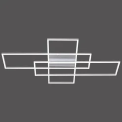 Paul Neuhaus Q-Serie Plafonnier Paul Neuhaus Q-INIGO LED Nickel mat, 3 lumières, Télécommandes