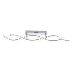 Paul Neuhaus Q-Serie Plafonnier Paul Neuhaus Q-MALINA LED Acier inoxydable, 2 lumières, Télécommandes