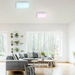 Paul Neuhaus Q-Serie Plafonnier Paul Neuhaus Q-FLAG LED Blanc, 1 lumière, Télécommandes, Changeur de couleurs