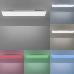 Paul Neuhaus Q-Serie Plafonnier Paul Neuhaus Q-FLAG LED Blanc, 1 lumière, Télécommandes, Changeur de couleurs