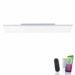 Paul Neuhaus Q-Serie Plafonnier Paul Neuhaus Q-FLAG LED Blanc, 1 lumière, Télécommandes, Changeur de couleurs