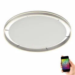 Paul Neuhaus Q-Serie Plafonnier Paul Neuhaus Q-VITO LED Acier inoxydable, 1 lumière, Télécommandes