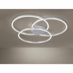 Paul Neuhaus Q-Serie Plafonnier Paul Neuhaus Q-KATE LED Argenté, 3 lumières, Télécommandes