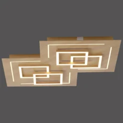 Paul Neuhaus Q-Serie Plafonnier Paul Neuhaus Q-LINEA LED Bois clair, 8 lumières, Télécommandes