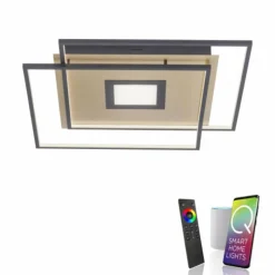 Paul Neuhaus Q-Serie Plafonnier Paul Neuhaus Q-AMIRA LED Noir, 1 lumière, Télécommandes