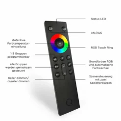 Paul Neuhaus Q-Serie Plafonnier Paul Neuhaus Q-AMIRA LED Noir, 1 lumière, Télécommandes