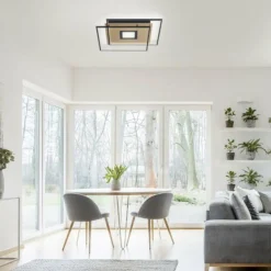 Paul Neuhaus Q-Serie Plafonnier Paul Neuhaus Q-AMIRA LED Noir, 1 lumière, Télécommandes