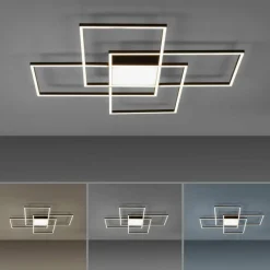 Paul Neuhaus Q-Serie Plafonnier Paul Neuhaus Q-ASMIN LED Noir, 1 lumière, Télécommandes