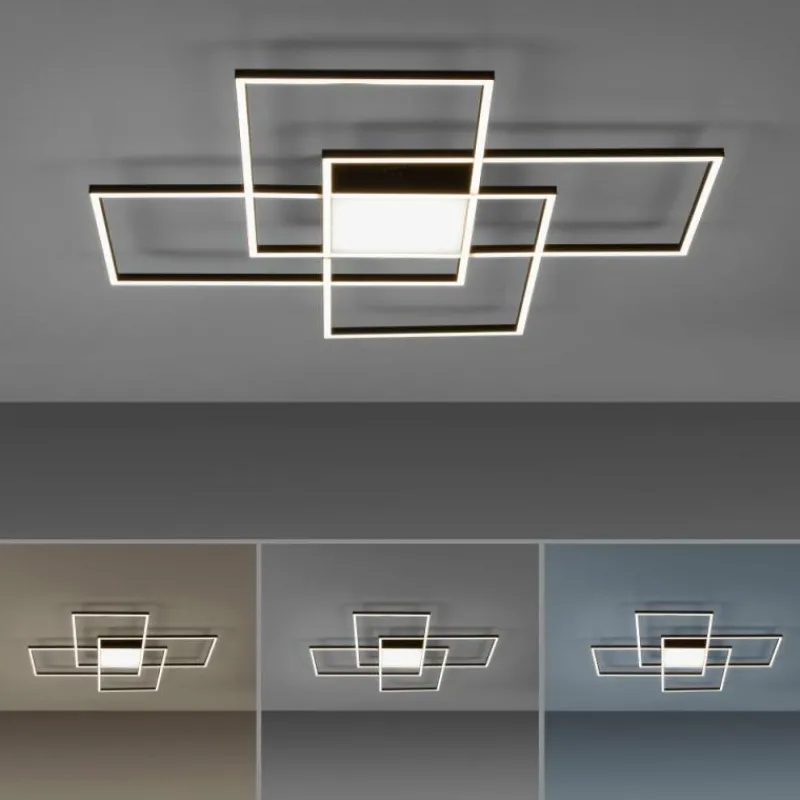 Paul Neuhaus Q-Serie Plafonnier Paul Neuhaus Q-ASMIN LED Noir, 1 lumière, Télécommandes