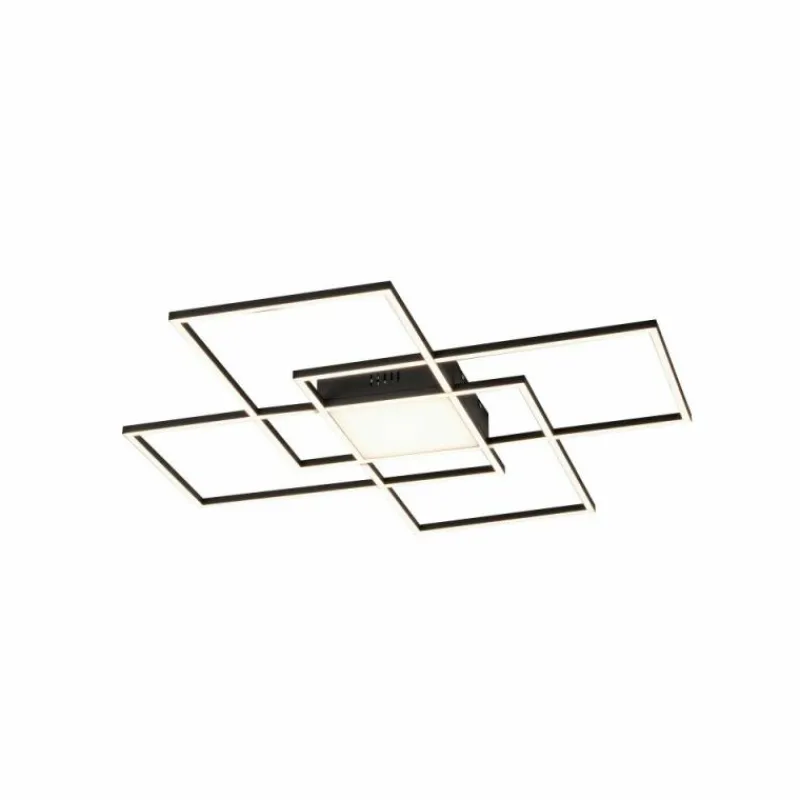 Paul Neuhaus Q-Serie Plafonnier Paul Neuhaus Q-ASMIN LED Noir, 1 lumière, Télécommandes