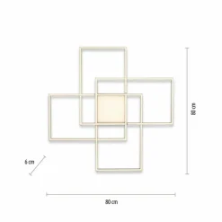 Paul Neuhaus Q-Serie Plafonnier Paul Neuhaus Q-ASMIN LED Noir, 1 lumière, Télécommandes