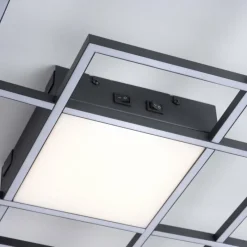 Paul Neuhaus Q-Serie Plafonnier Paul Neuhaus Q-ASMIN LED Noir, 1 lumière, Télécommandes