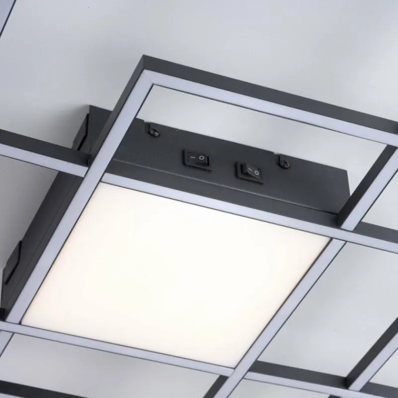 Paul Neuhaus Q-Serie Plafonnier Paul Neuhaus Q-ASMIN LED Noir, 1 lumière, Télécommandes