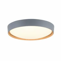 Paul Neuhaus Q-Serie Plafonnier Paul Neuhaus Q-EMILIA LED Gris, Couleur bois, 1 lumière, Télécommandes