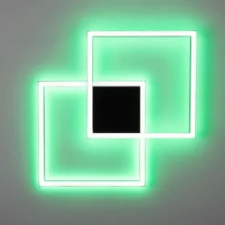 Paul Neuhaus Q-Serie Plafonnier Paul Neuhaus Q-MARKO LED Noir, 1 lumière, Télécommandes, Changeur de couleurs