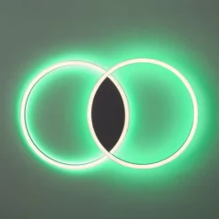 Paul Neuhaus Q-Serie Plafonnier Paul Neuhaus Q-MARKO LED Noir, 1 lumière, Télécommandes, Changeur de couleurs