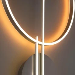 Paul Neuhaus Q-Serie Plafonnier Paul Neuhaus Q-ARKOA LED Acier brossé, 1 lumière, Télécommandes, Changeur de couleurs