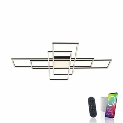 Paul Neuhaus Q-Serie Plafonnier Paul Neuhaus Q-ASMIN LED Noir, 2 lumières, Télécommandes