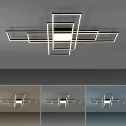 Paul Neuhaus Q-Serie Plafonnier Paul Neuhaus Q-ASMIN LED Noir, 2 lumières, Télécommandes