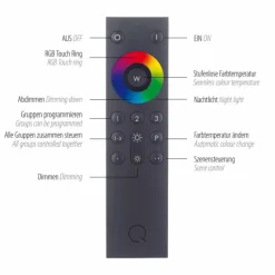 Paul Neuhaus Q-Serie Plafonnier Paul Neuhaus Q-ASMIN LED Noir, 2 lumières, Télécommandes