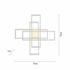 Paul Neuhaus Q-Serie Plafonnier Paul Neuhaus Q-ASMIN LED Noir, 2 lumières, Télécommandes