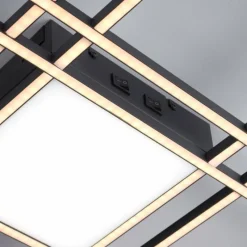 Paul Neuhaus Q-Serie Plafonnier Paul Neuhaus Q-ASMIN LED Noir, 2 lumières, Télécommandes