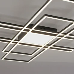 Paul Neuhaus Q-Serie Plafonnier Paul Neuhaus Q-ASMIN LED Noir, 2 lumières, Télécommandes