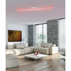 Paul Neuhaus Q-Serie Plafonnier Paul Neuhaus Q-Riller LED Chrome, 2 lumières, Télécommandes, Changeur de couleurs