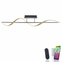 Paul Neuhaus Q-Serie Plafonnier Paul Neuhaus Q-SWING LED Anthracite, Or, 1 lumière, Télécommandes